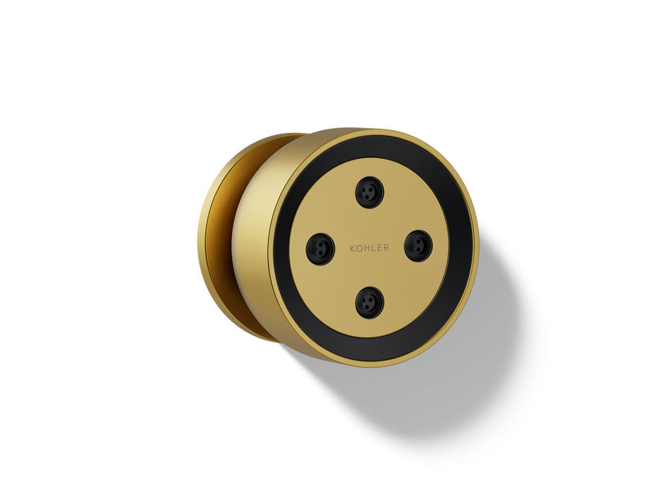 KOHLER K-26299-G Statement Round single-function body spray, 1.75 gpm, vibrant brushed moderne brass