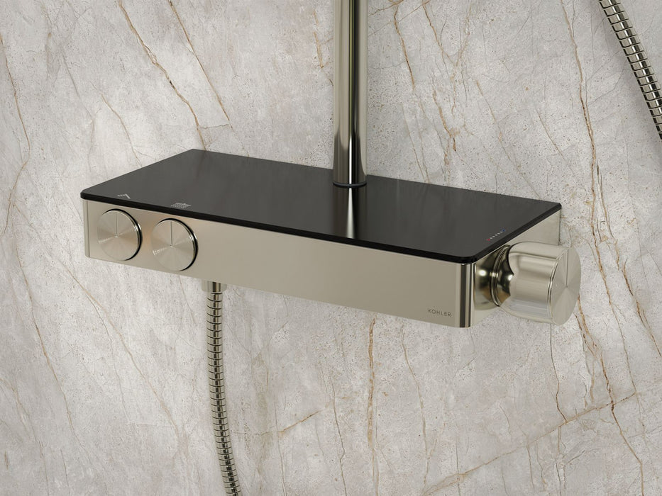 KOHLER K-26337-9 Anthem Two-way Exposed Thermostatic Valve with Shower Column for Rainhead and Handshower