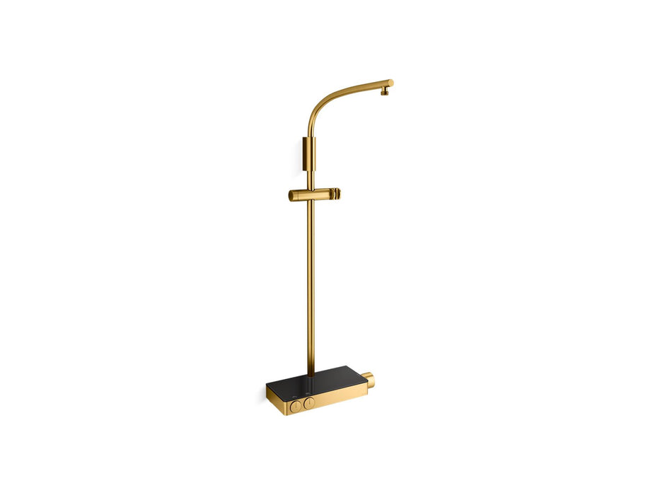 KOHLER K-26337-9 Anthem Two-way Exposed Thermostatic Valve with Shower Column for Rainhead and Handshower, Vibrant Brushed Mo