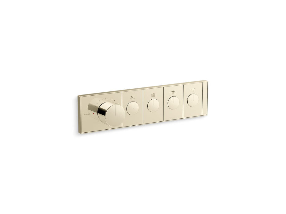 KOHLER K-26348-9 Anthem Four-outlet recessed mechanical thermostatic valve control