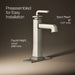 KOHLER K-26430-4 Riff Tall single-handle bathroom sink faucet, 1.2 gpm, vibrant brushed nickel - view 3