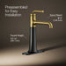 KOHLER K-26437-4 Tone Tall single-handle bathroom sink faucet, 1.2 gpm, matte black with brushed moderne brass - view 3