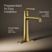 KOHLER K-26437-4 Tone Tall single-handle bathroom sink faucet, 1.2 gpm, vibrant brushed moderne brass - view 3