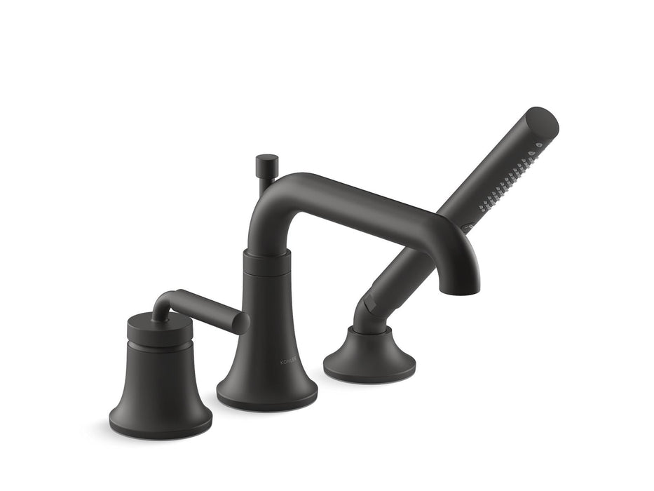 KOHLER K-26441-4 Tone Deck-mount bath faucet with handshower, matte black