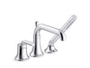 KOHLER K-26441-4 Tone Deck-mount bath faucet with handshower, polished chrome