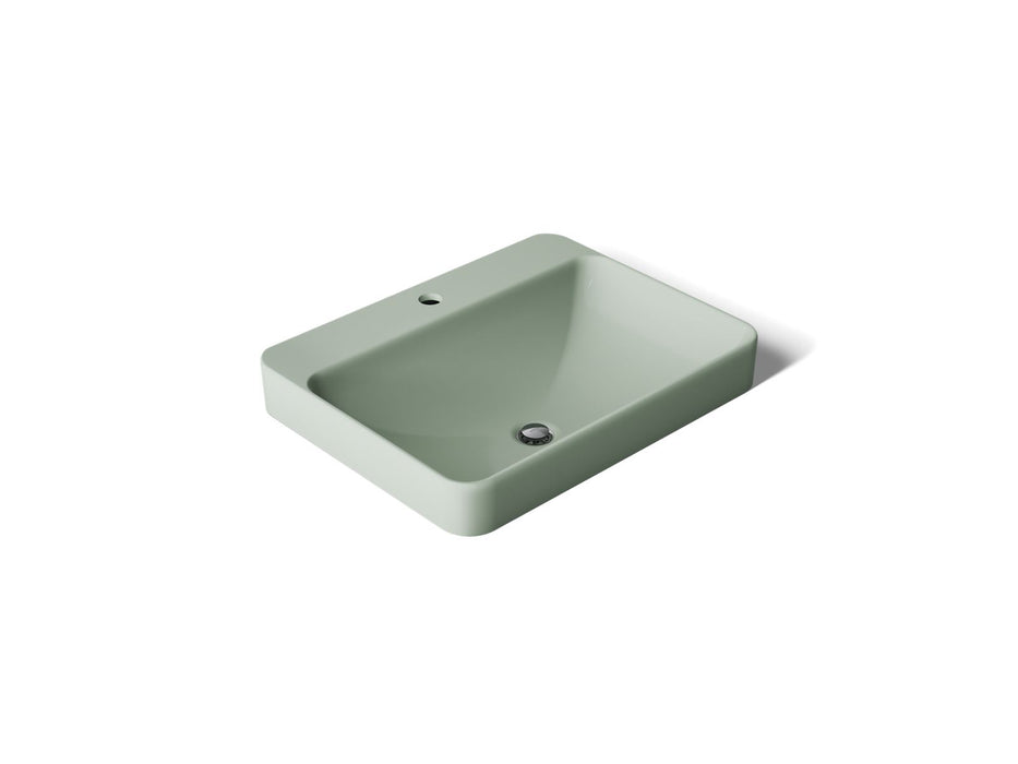 KOHLER K-2660-1 Vox 23" rectangular vessel bathroom sink, aspen green