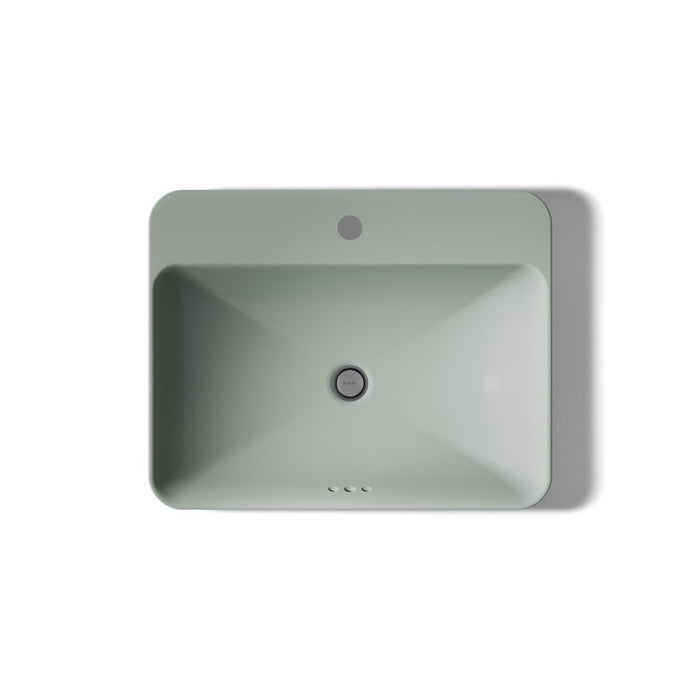 KOHLER K-2660-1 Vox 23" rectangular vessel bathroom sink, aspen green - view 3