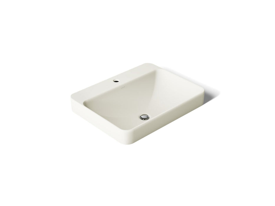 KOHLER K-2660-1 Vox 23" rectangular vessel bathroom sink, biscuit