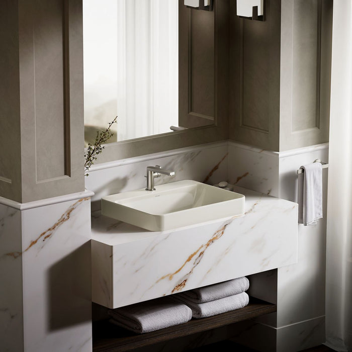 KOHLER K-2660-1 Vox 23" rectangular vessel bathroom sink, biscuit - view 2