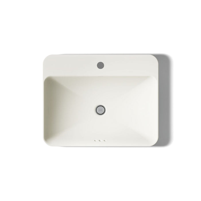 KOHLER K-2660-1 Vox 23" rectangular vessel bathroom sink, biscuit - view 3