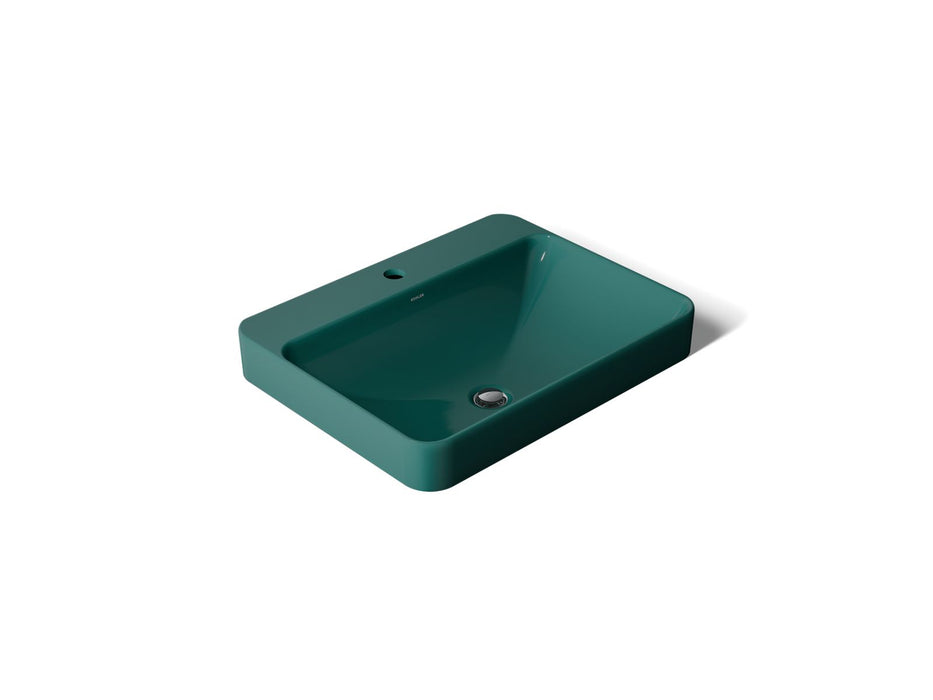 KOHLER K-2660-1 Vox 23" rectangular vessel bathroom sink, teal