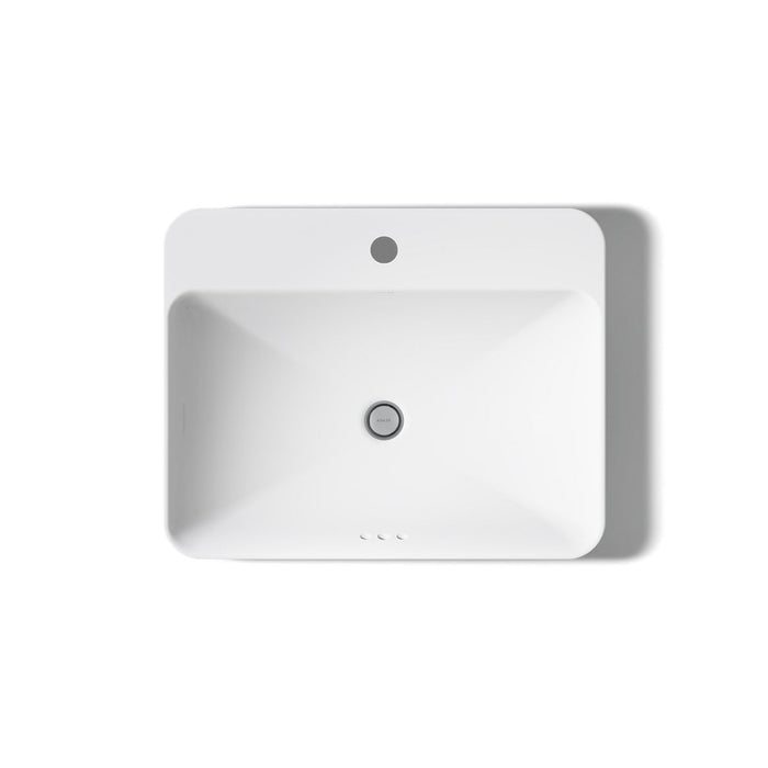 KOHLER K-2660-1 Vox 23" rectangular vessel bathroom sink, white - view 3