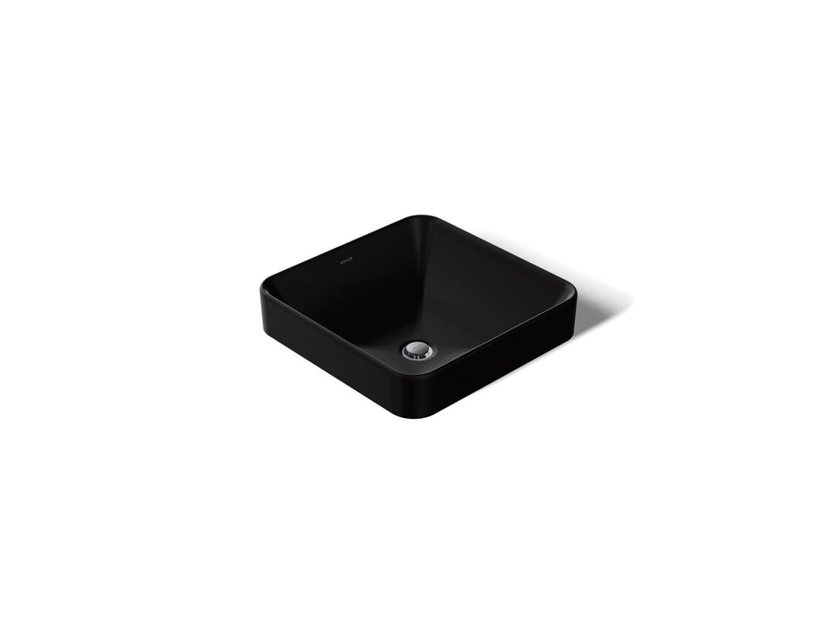 KOHLER K-2661 Vox 16-1/4" square vessel bathroom sink, black black