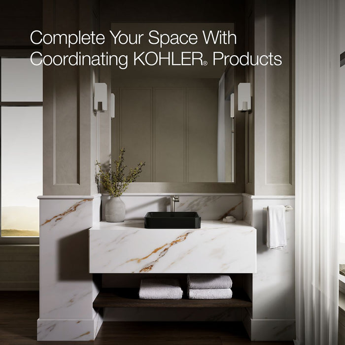 KOHLER K-2661 Vox 16-1/4" square vessel bathroom sink, black black - view 5