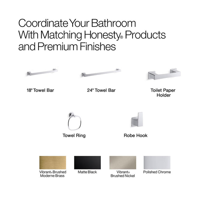 KOHLER K-26638 Honesty Pivoting toilet paper holder, matte black - view 2