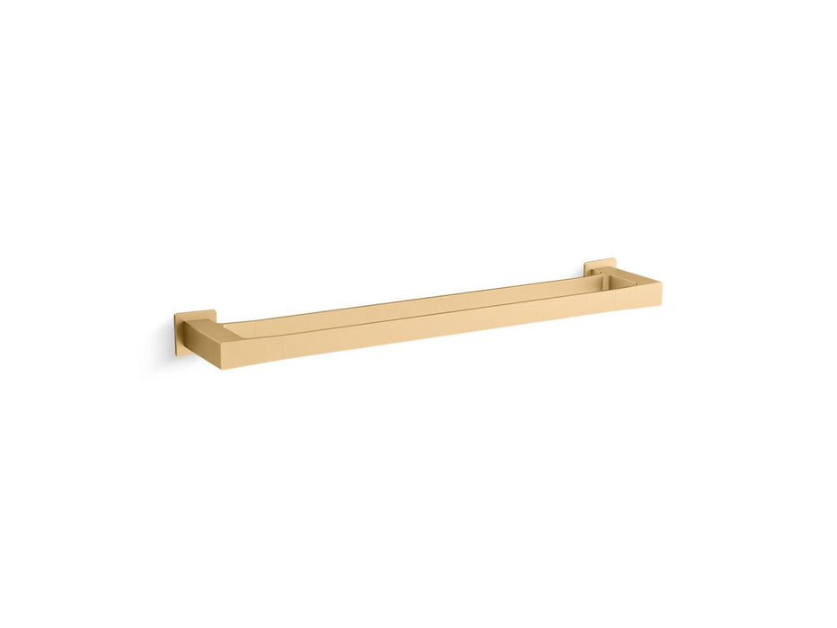 KOHLER K-26643 Honesty 24" double towel bar, vibrant brushed moderne brass