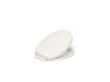 KOHLER K-26802 Impro ReadyLatch Quiet-Close round-front toilet seat, biscuit