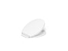 KOHLER K-26802 Impro ReadyLatch Quiet-Close round-front toilet seat, white