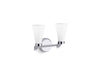 KOHLER K-26847-SC02 Simplice Two-light sconce, polished chrome