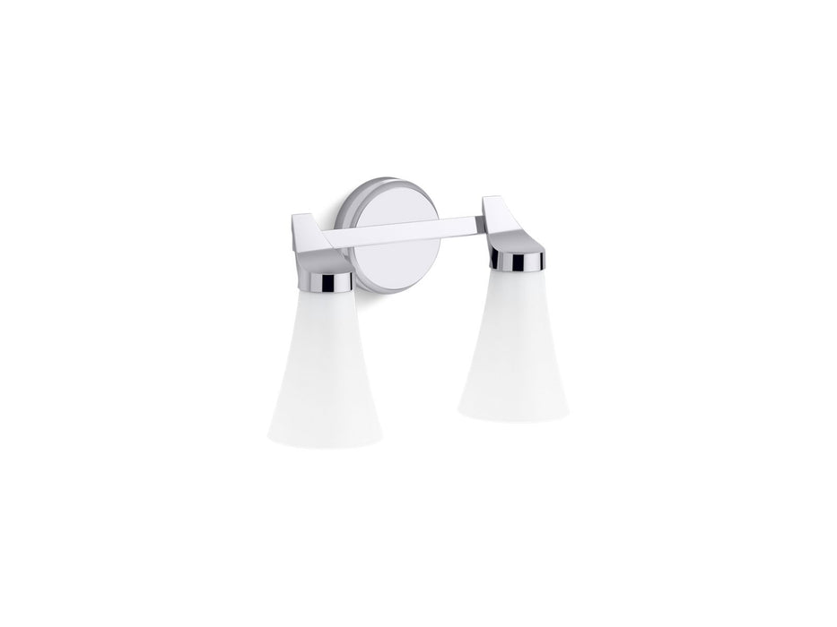 KOHLER K-26847-SC02 Simplice Two-light sconce, polished chrome - view 2