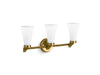 KOHLER K-26848-SC03 Simplice Three-light sconce, brushed moderne brass