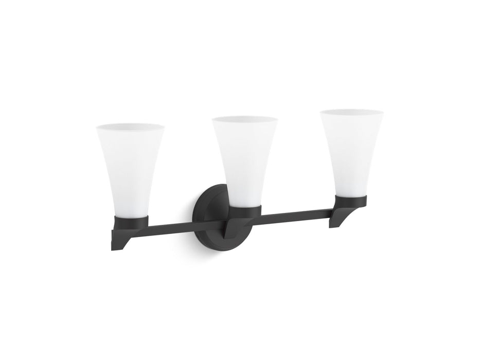 KOHLER K-26848-SC03 Simplice Three-light sconce, matte black
