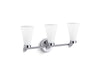 KOHLER K-26848-SC03 Simplice Three-light sconce, polished chrome