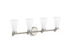 KOHLER K-26849-SC04 Simplice Four-light sconce, brushed nickel