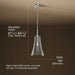 3/4 view of product with dimensions