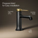 KOHLER K-27000-4K Occasion Single-handle bathroom sink faucet, 1.0 gpm, matte black with brushed moderne brass - view 4