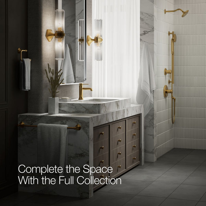 KOHLER K-27000-4K Occasion Single-handle bathroom sink faucet, 1.0 gpm, vibrant brushed moderne brass - view 3