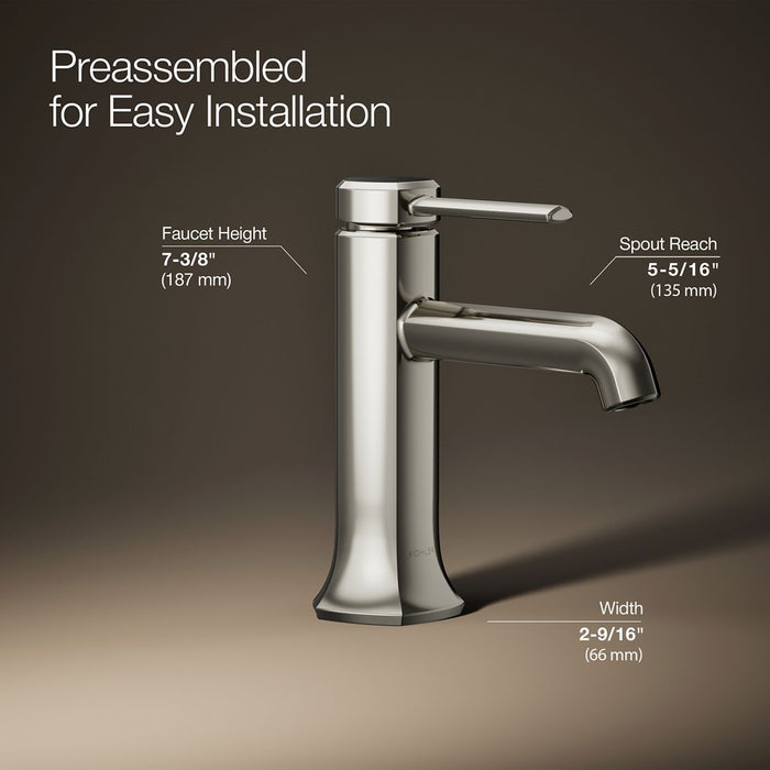 KOHLER K-27000-4N Occasion Single-handle bathroom sink faucet, 0.5 gpm