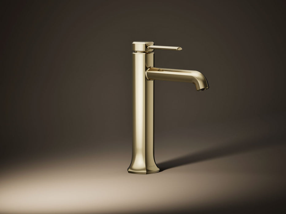 KOHLER K-27003-4 Occasion Tall single-handle bathroom sink faucet, 1.2 gpm, vibrant french gold - view 3