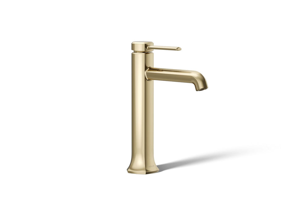 KOHLER K-27003-4K Occasion Tall single-handle bathroom sink faucet, 1.0 gpm, vibrant french gold