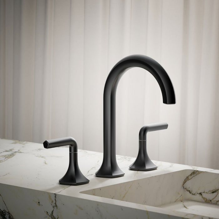 KOHLER K-27008 Occasion Bathroom sink faucet spout with Cane design, 1.2 gpm, matte black - view 2