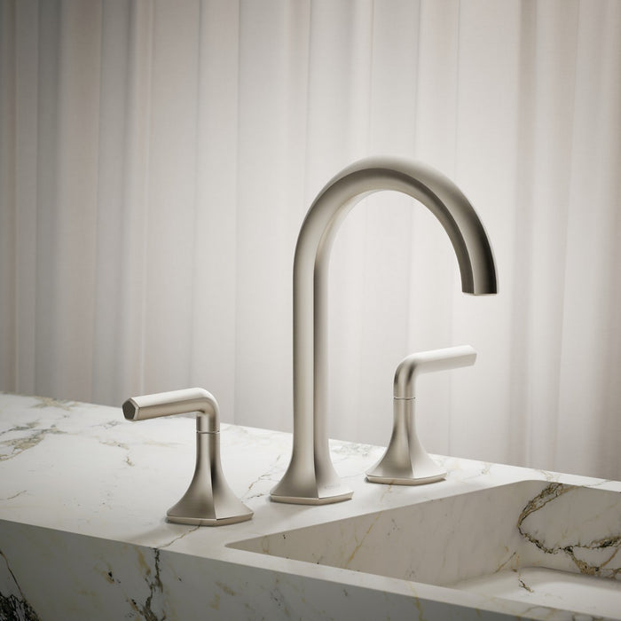 KOHLER K-27008-K Occasion Bathroom sink faucet spout with Cane design, 1.0 gpm, vibrant brushed nickel - view 4