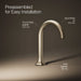 KOHLER K-27008-N Occasion Bathroom sink faucet spout with Cane design, 0.5 gpm, vibrant brushed bronze - view 3