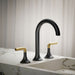 KOHLER K-27010-4 Occasion Lever bathroom sink faucet handles, matte black with brushed moderne brass - view 5