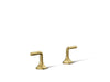 KOHLER K-27010-4 Occasion Lever bathroom sink faucet handles, vibrant brushed moderne brass