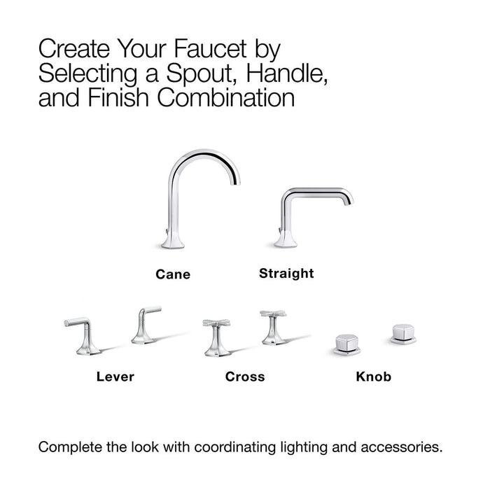 KOHLER K-27010-4 Occasion Lever bathroom sink faucet handles, vibrant brushed moderne brass - view 4