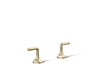 KOHLER K-27010-4 Occasion Lever bathroom sink faucet handles, vibrant french gold