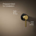 KOHLER K-27012-4 Occasion Wall-mount bathroom sink faucet handle, matte black with brushed moderne brass - view 3