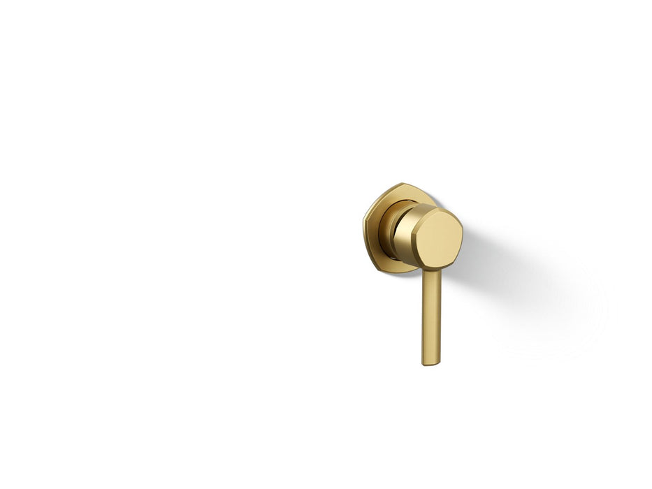 KOHLER K-27012-4 Occasion Wall-mount bathroom sink faucet handle, vibrant brushed moderne brass