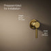 KOHLER K-27012-4 Occasion Wall-mount bathroom sink faucet handle, vibrant brushed moderne brass - view 3
