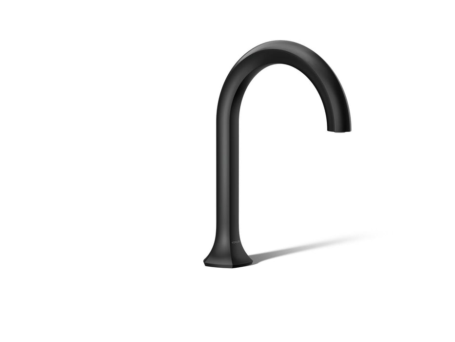 KOHLER K-27016 Occasion Deck-mount bath spout with Cane design, matte black