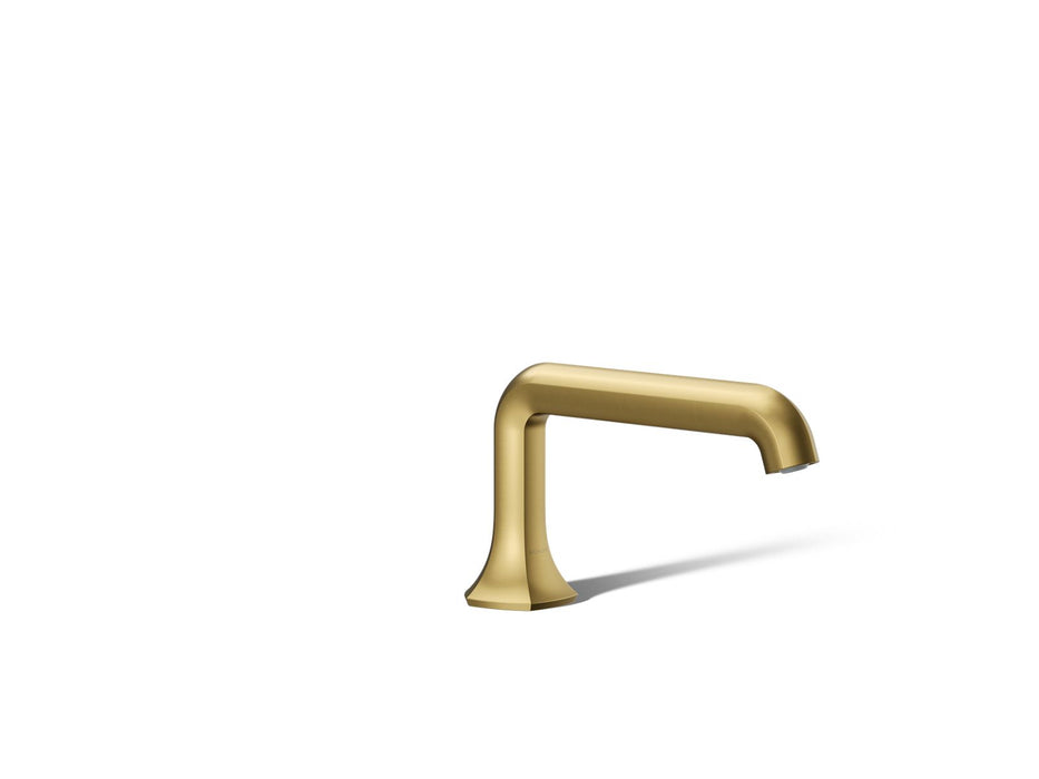 KOHLER K-27017 Occasion Deck-mount bath spout with Straight design, vibrant brushed moderne brass