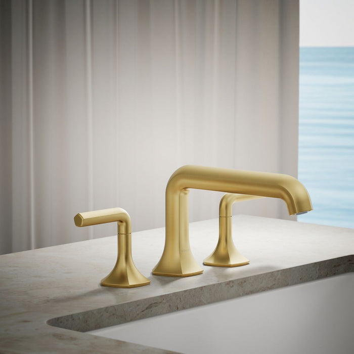 KOHLER K-27017 Occasion Deck-mount bath spout with Straight design, vibrant brushed moderne brass - view 4