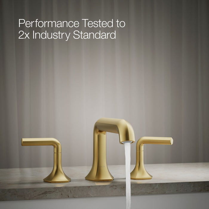 KOHLER K-27017 Occasion Deck-mount bath spout with Straight design, vibrant brushed moderne brass - view 5