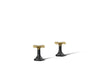 KOHLER K-27018-3 Occasion Deck-mount bath faucet handles with Cross design, matte black with brushed moderne brass