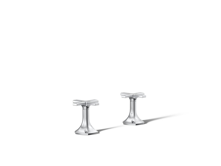 KOHLER K-27018-3 Occasion Deck-mount bath faucet handles with Cross design, polished chrome